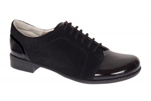 Marimea 39 Pantofi dama casual din piele naturala - Model Bob Negru Lac